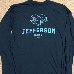 Womens Jefferson University Navy Long Sleeve T-shirt